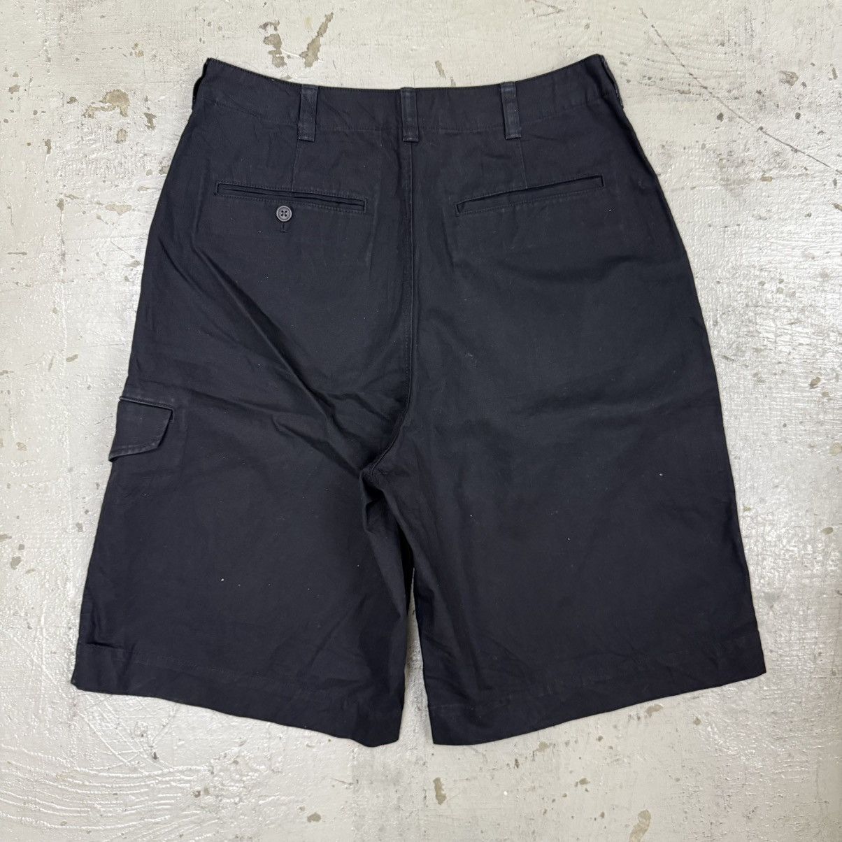 Jil Sander Jil Sander Wide Relaxed Half Shorts in Black One Pocket Size US 31 - 6 Thumbnail