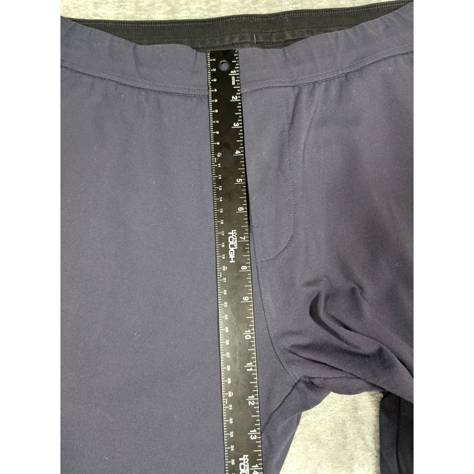 Vintage Public Rec Pants Mens 34x32 Navy Blue Joggers Nylon Spandex Slim Tapered Cuffed Pockets Drawstring Moisture Wicking Size US 34 / EU 50 - 3 Thumbnail