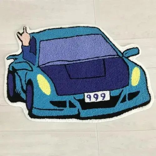 Handmade 3D Handmade Car Shape Soft Rug Size ONE SIZE - 4 Thumbnail