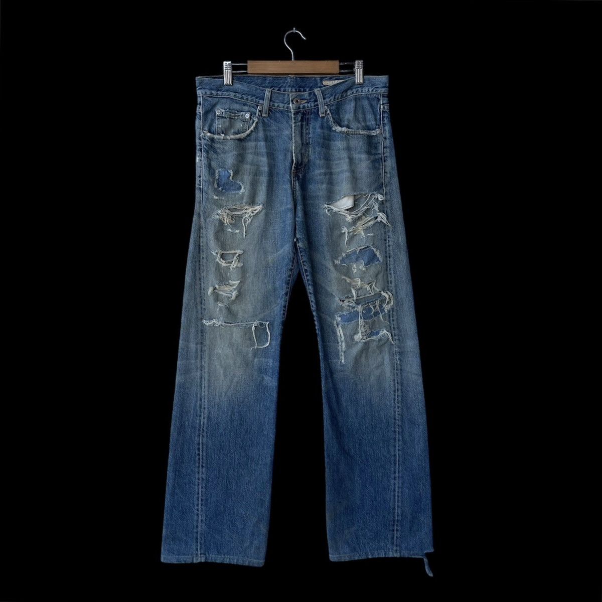 Chip & Pepper Archival Chip & Pepper Destroyed Boro Denim Jeans Size US 31 - 1 Thumbnail