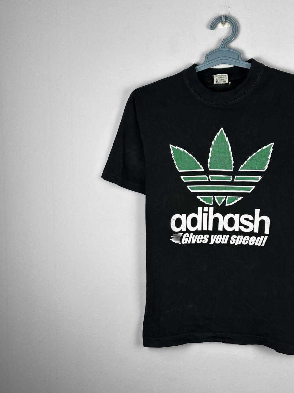 Vintage 00s Vintage Adihash Gives You Speed Weed Humor T-Shirt Size US M / EU 48-50 / 2 - 2 Thumbnail