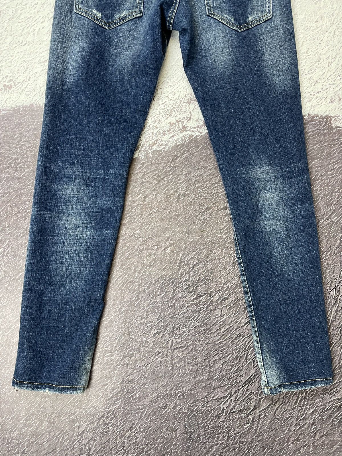 Dsquared2 Dsquared2 blue faded paint distressed punk revolution jeans Size US 32 / EU 48 - 13 Thumbnail
