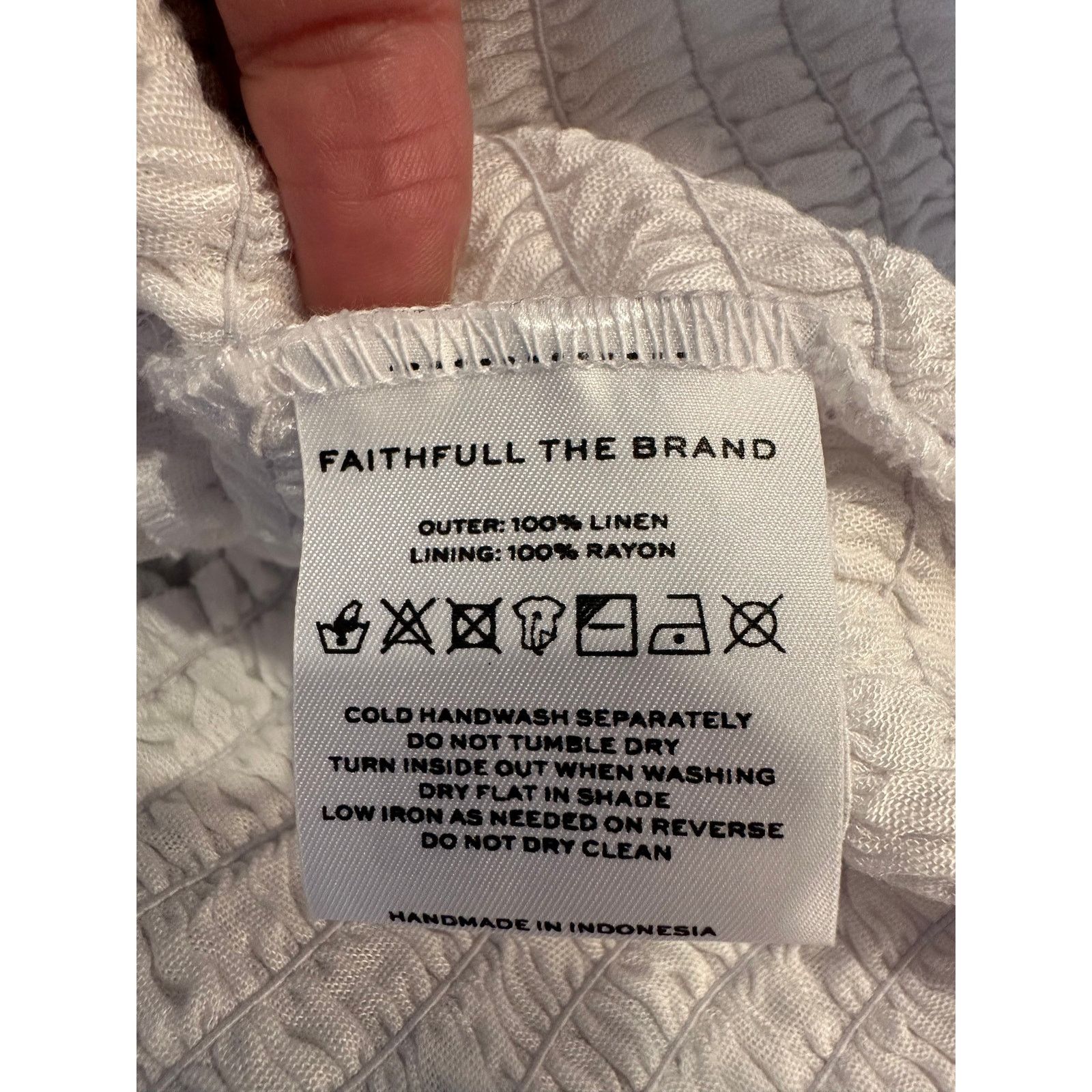 FAITHFULL Faithfull The Brand Savita Linen Open Back Top White size 4 Size S / US 4 / IT 40 - 11 Thumbnail