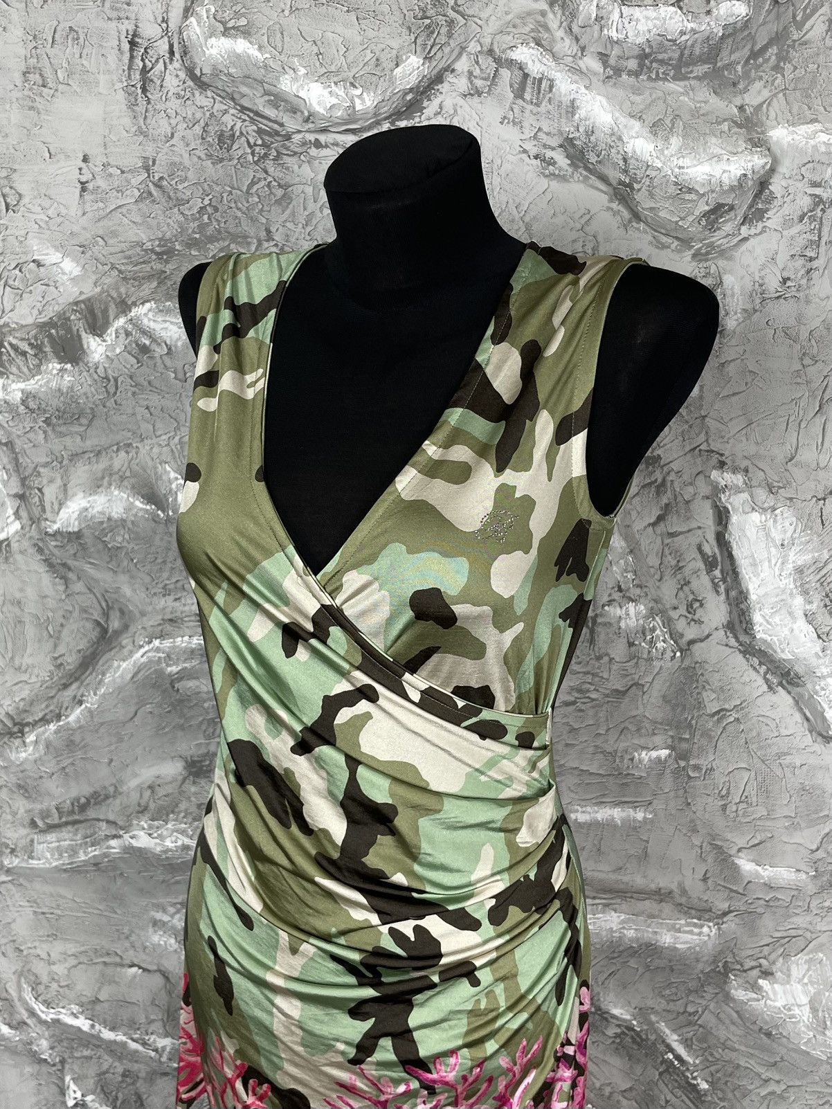 Blumarine Bluemarine Rare Vintage Dress Camo / Corrals Pattern Y2K Size S / US 4 / IT 40 - 14 Thumbnail