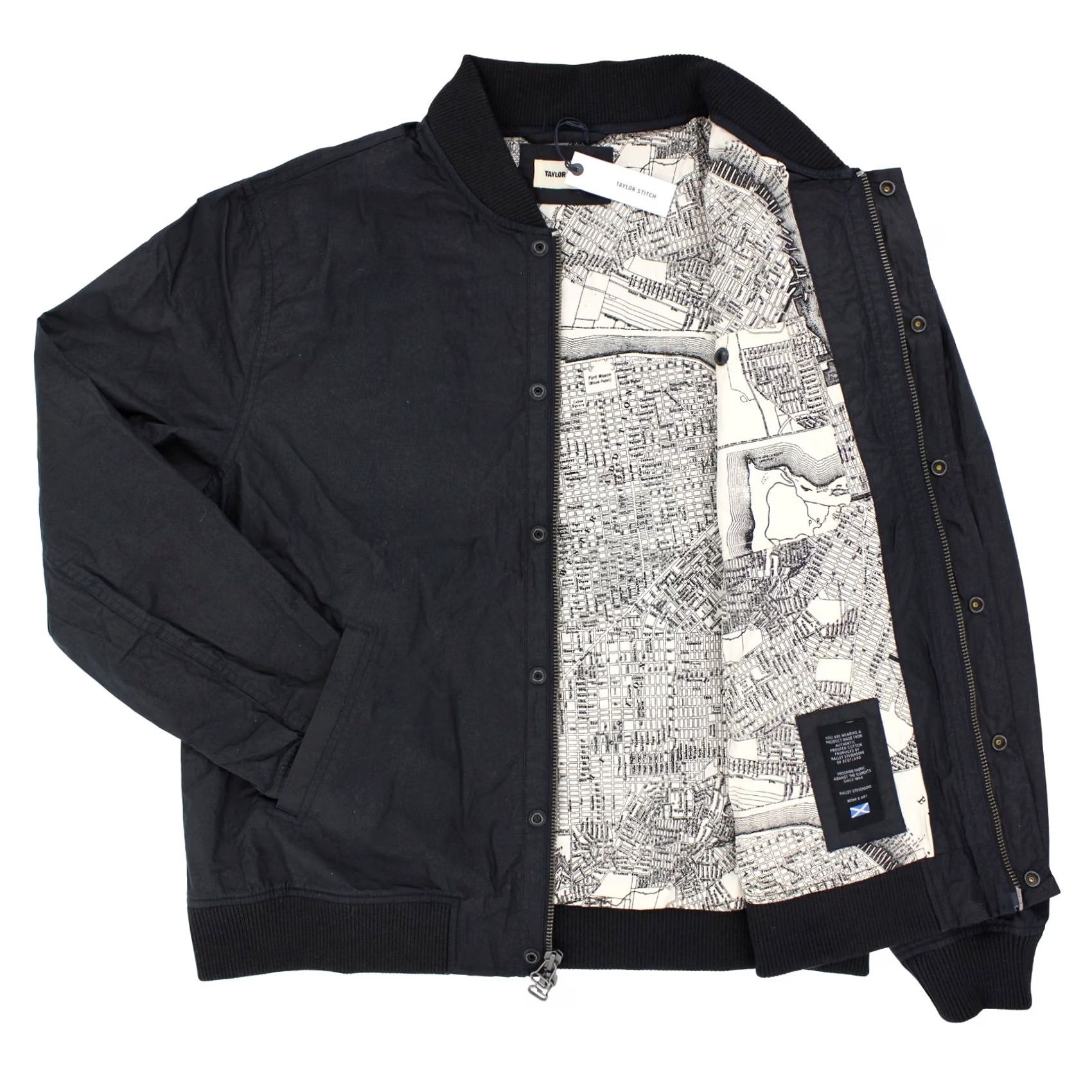Taylor Stitch Taylor Stitch The Bomber Jacket Men's 2XL Navy 100% Waxed Organic Cotton Canvas Wind-Resistant Water Resistant Short Jacket Size US XXL / EU 58 / 5 - 2 Thumbnail