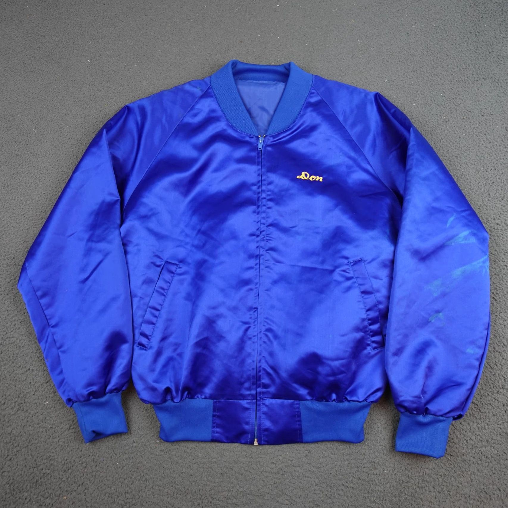 Vintage VINTAGE Korea Souvenir Jacket Mens Large Blue Satin Embroidered Zip Bomber Don Size US L / EU 52-54 / 3 - 2 Thumbnail