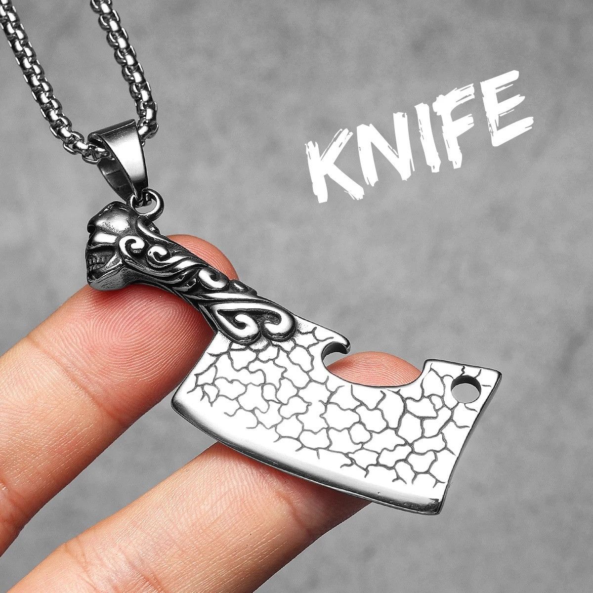 Other Skull Knife Pendant Accessories Necklace Gifts For Him Size ONE SIZE - 6 Thumbnail