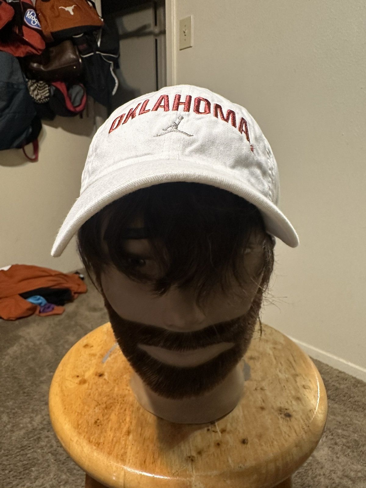 Jordan Brand Vintage NCAA Jordan Oklahoma “triple white” hat 00s Size ONE SIZE - 1 Thumbnail