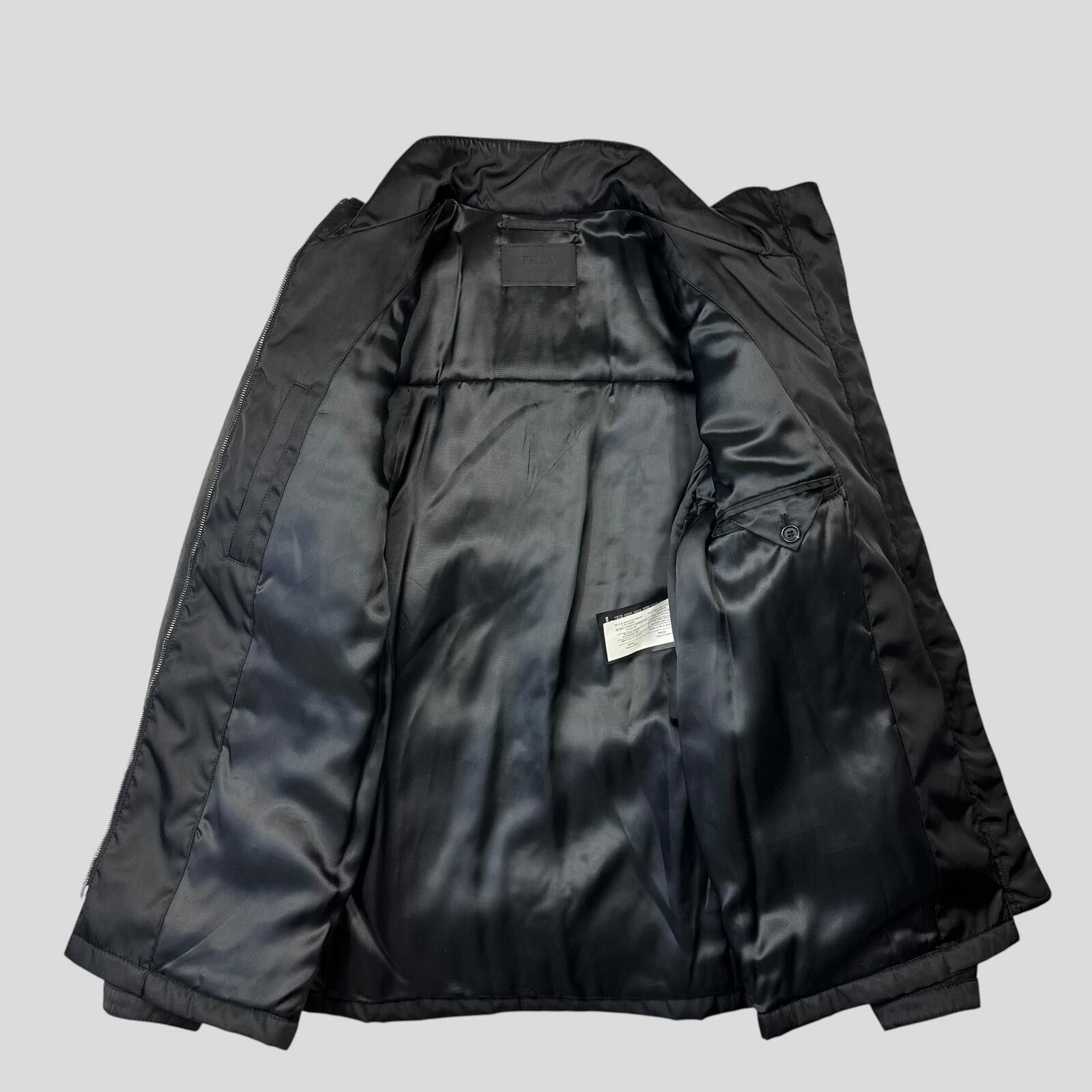 Prada Prada Milano 2011 Gabardine Nylon Leather Jacket + Belt - M Size US M / EU 48-50 / 2 - 9 Thumbnail