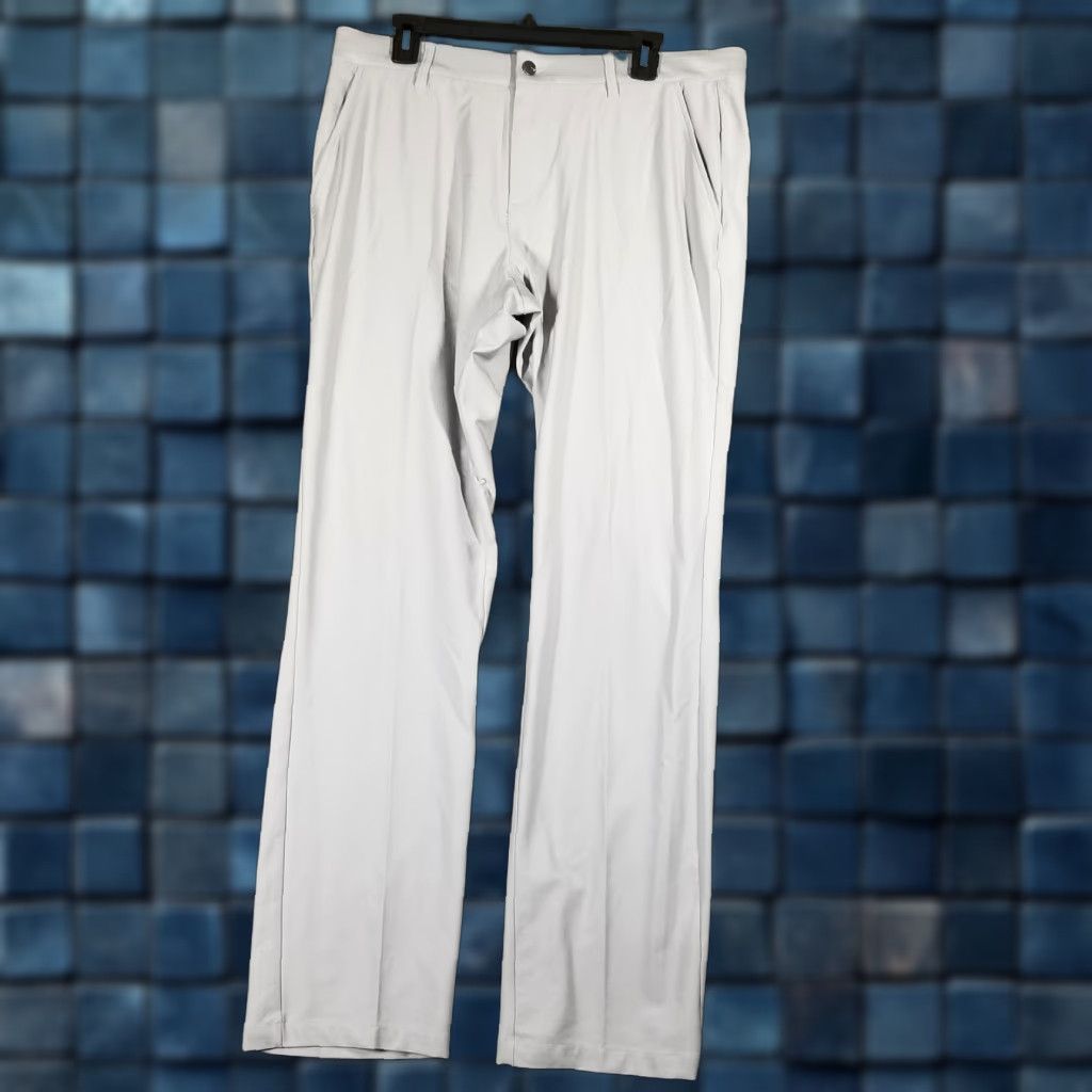 Adidas Adidas Pants Mens 35x34 Gray Golf Performance Athletic Straight Leg Lightweight Comfort Stretch Moisture Wicking Pockets Zip Front Flat Size US 35 - 1 Thumbnail
