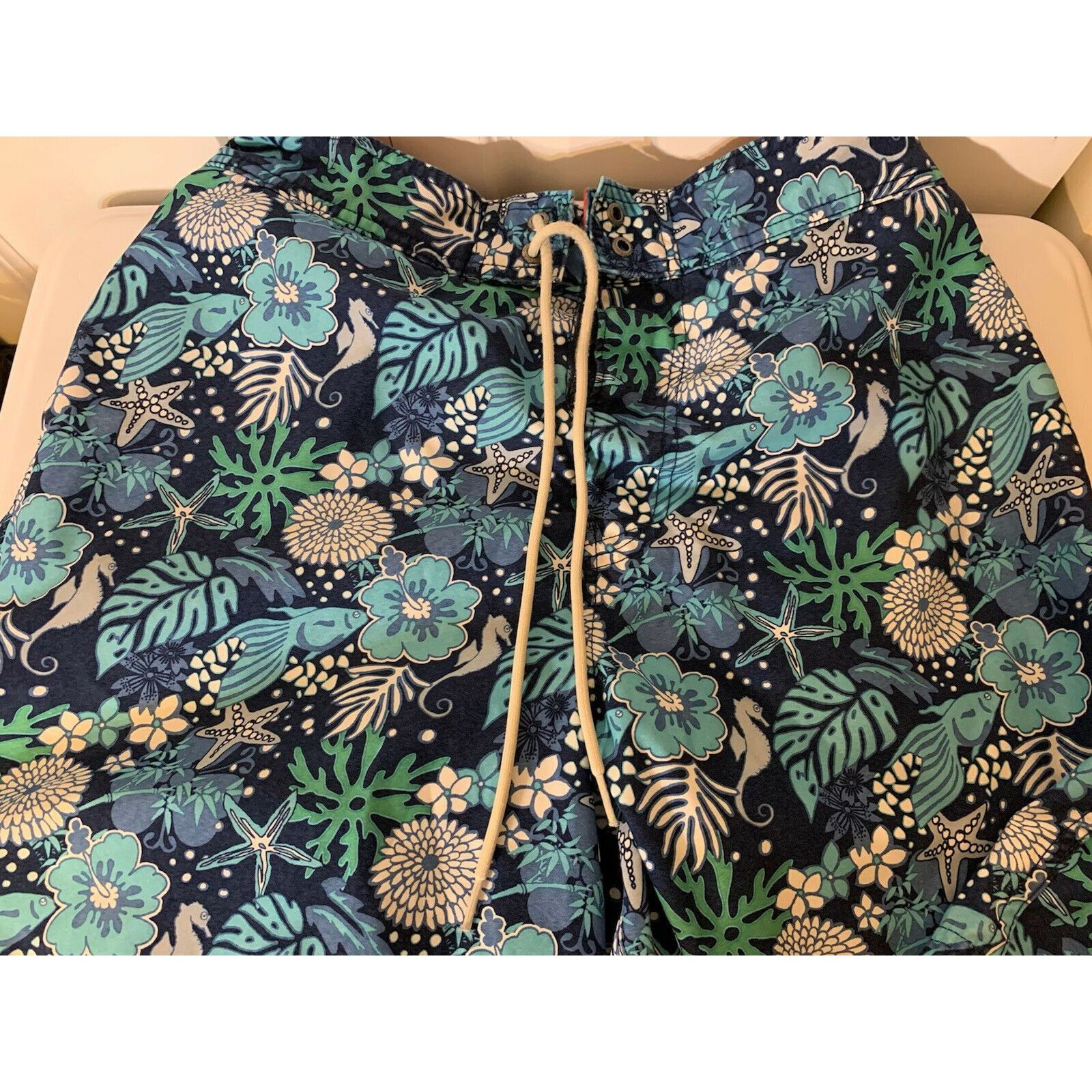Nautica Nautica Nylon Board Shorts Swim Trunks Men’s Sz L Shells Bea Size US 35 - 4 Thumbnail