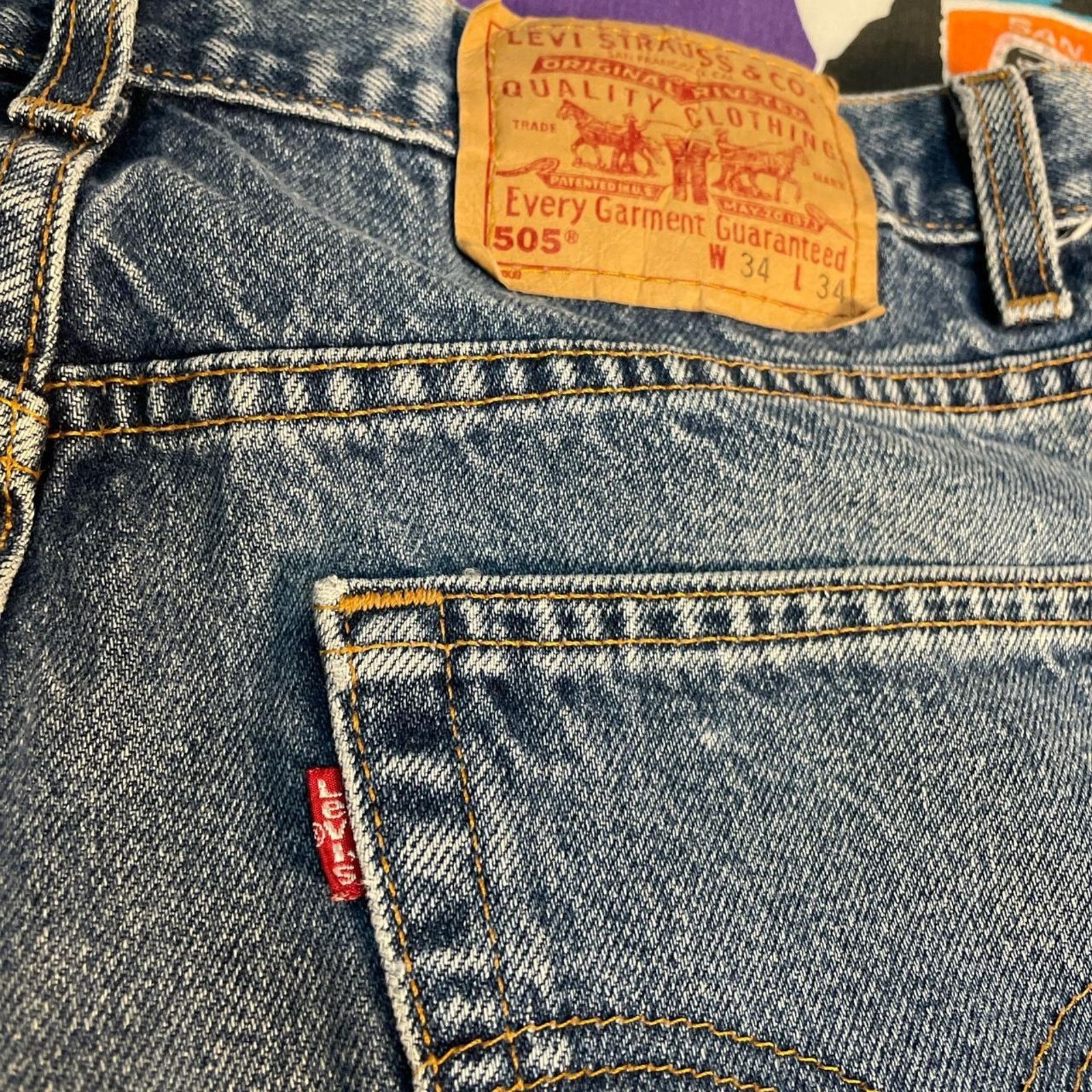 Levi's × Vintage Vintage Levi’s 505 Made in USA Regular Denim Jeans Pants Size US 34 / EU 50 - 5 Thumbnail