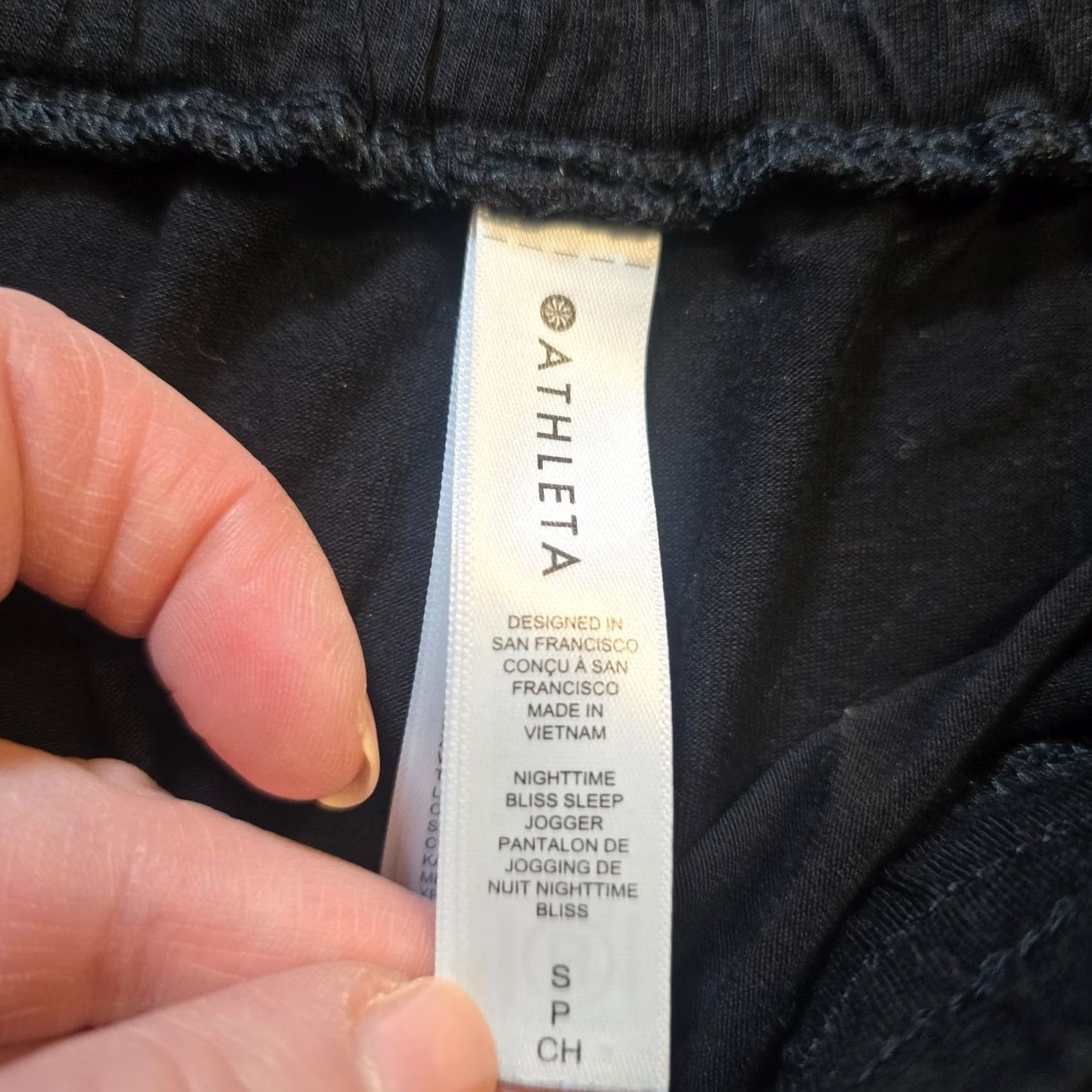 Athleta Athleta Sleep Pants Womens Size S Black Nighttime Bliss Sleep Jogger Pull On Lounge Pants Regular Size 28" / US 6 / IT 42 - 7 Thumbnail