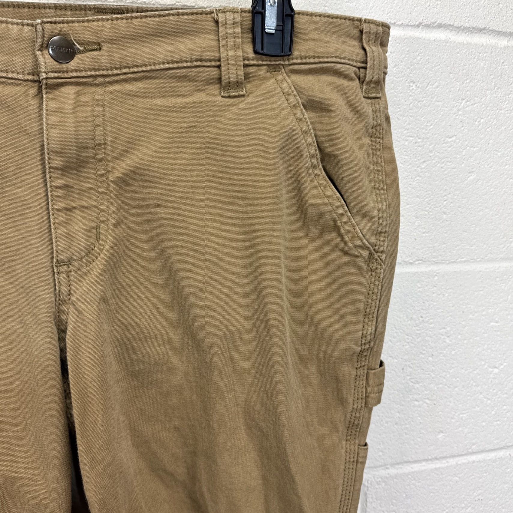 Carhartt Carhartt Women's Pants - Rugged Flex Loose Fit Canvas Work Pants - Brown - 14 Regular - 102080-257 - Straight Leg - Casual Workwear Size 36" / US 14 / IT 50 - 3 Thumbnail