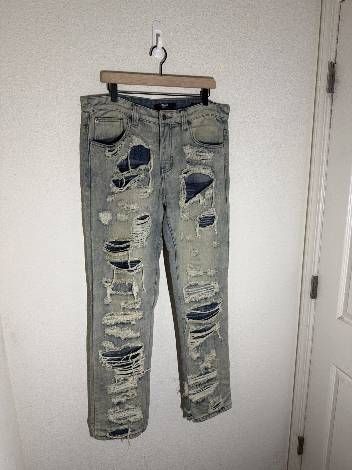 Jaded London Jaded Lndn tatter distress denim Size US 36 / EU 52 - 1 Thumbnail
