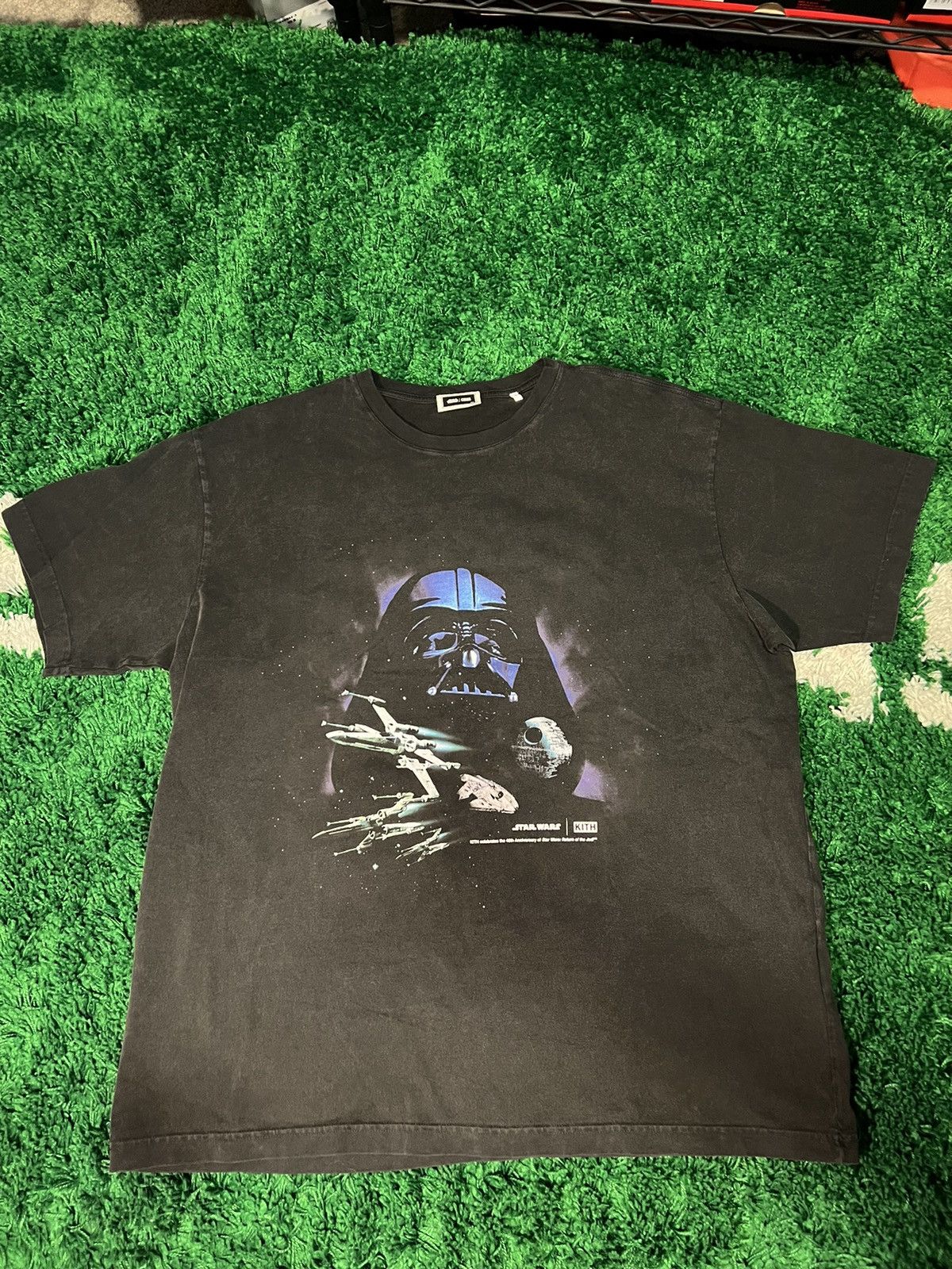 image of Kith x Star Wars 40Th Anniversary Darth Vader Shirt in Black, Men's (Size 2XL)