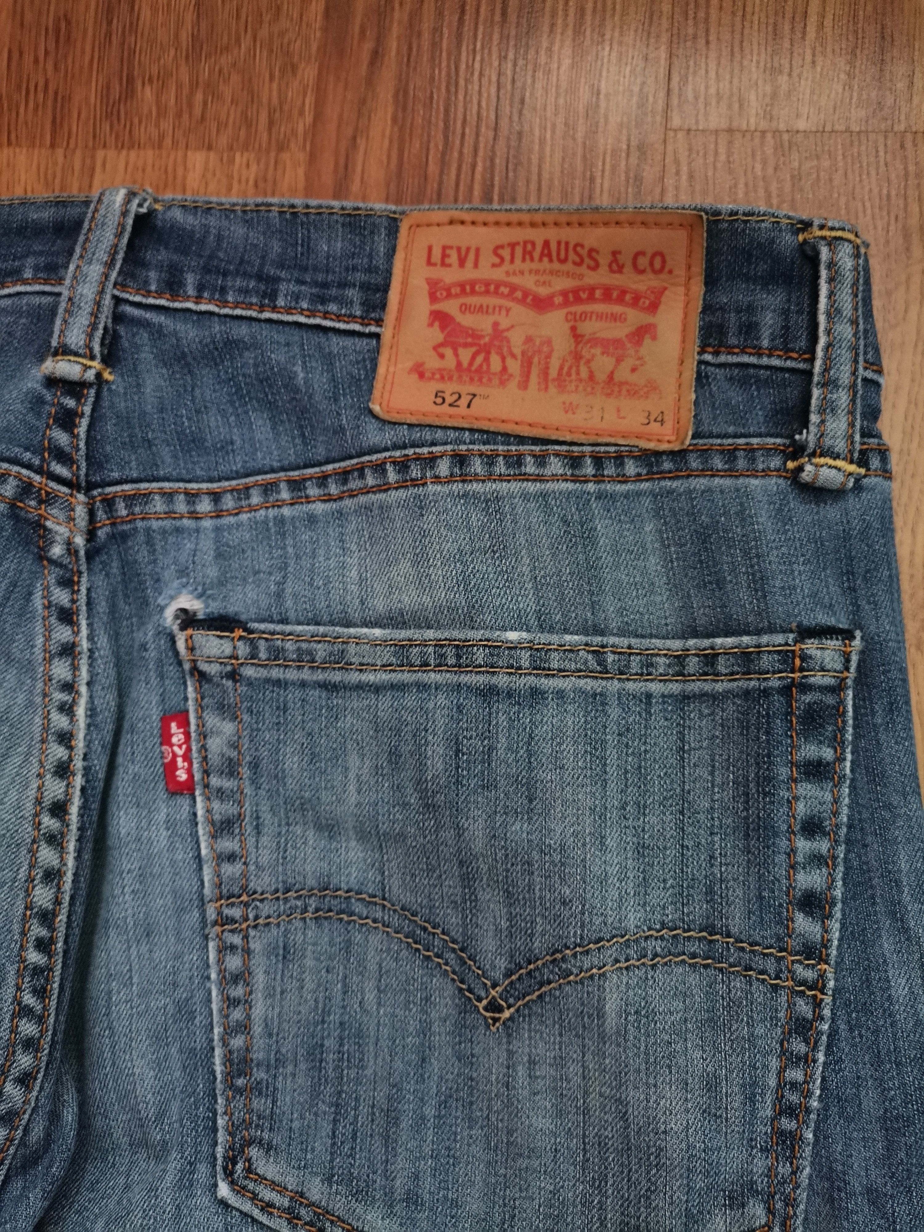 Levi's Levi's 527 Distressed Bootcut Jeans Size US 31 - 3 Thumbnail