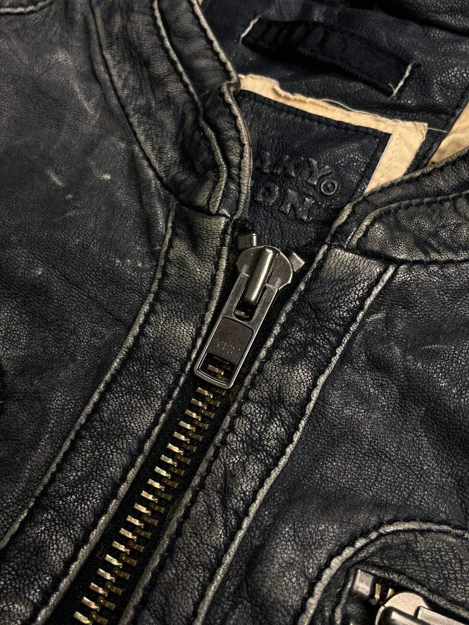 Other VINTAGE GENUINE LEATHER GRUNGE ABSTRACT JACKET Y2K L Size US L / EU 52-54 / 3 - 5 Thumbnail
