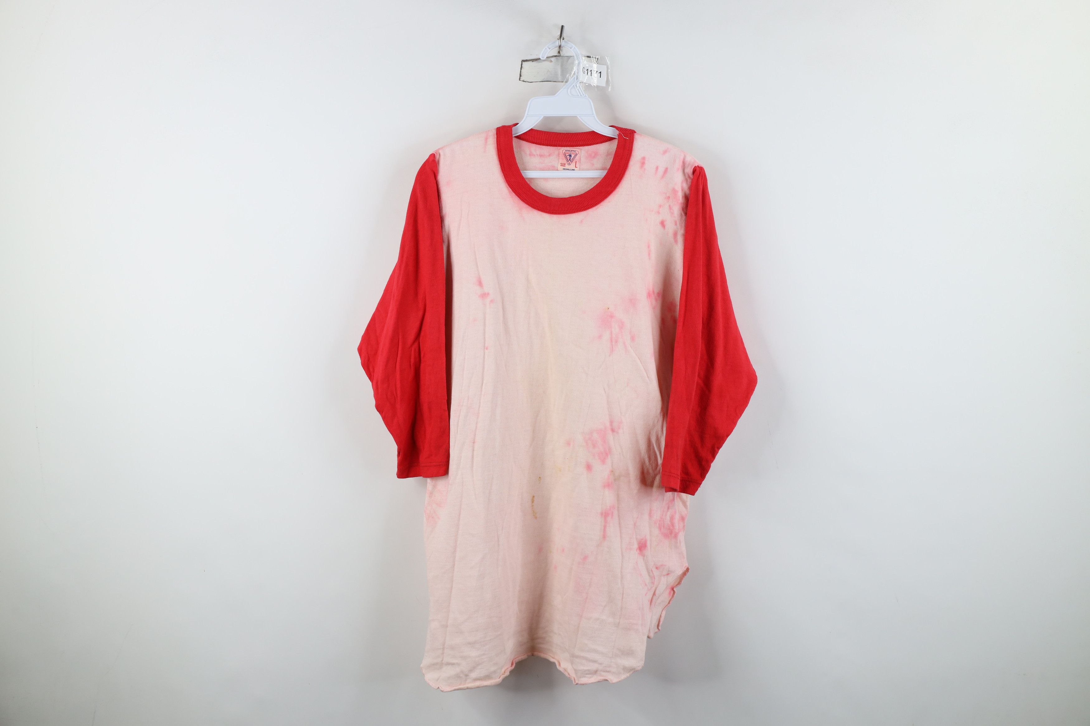Vintage Vintage 50s 60s Streetwear Blank Baseball Raglan T-Shirt USA Size US L / EU 52-54 / 3 - 1 Thumbnail