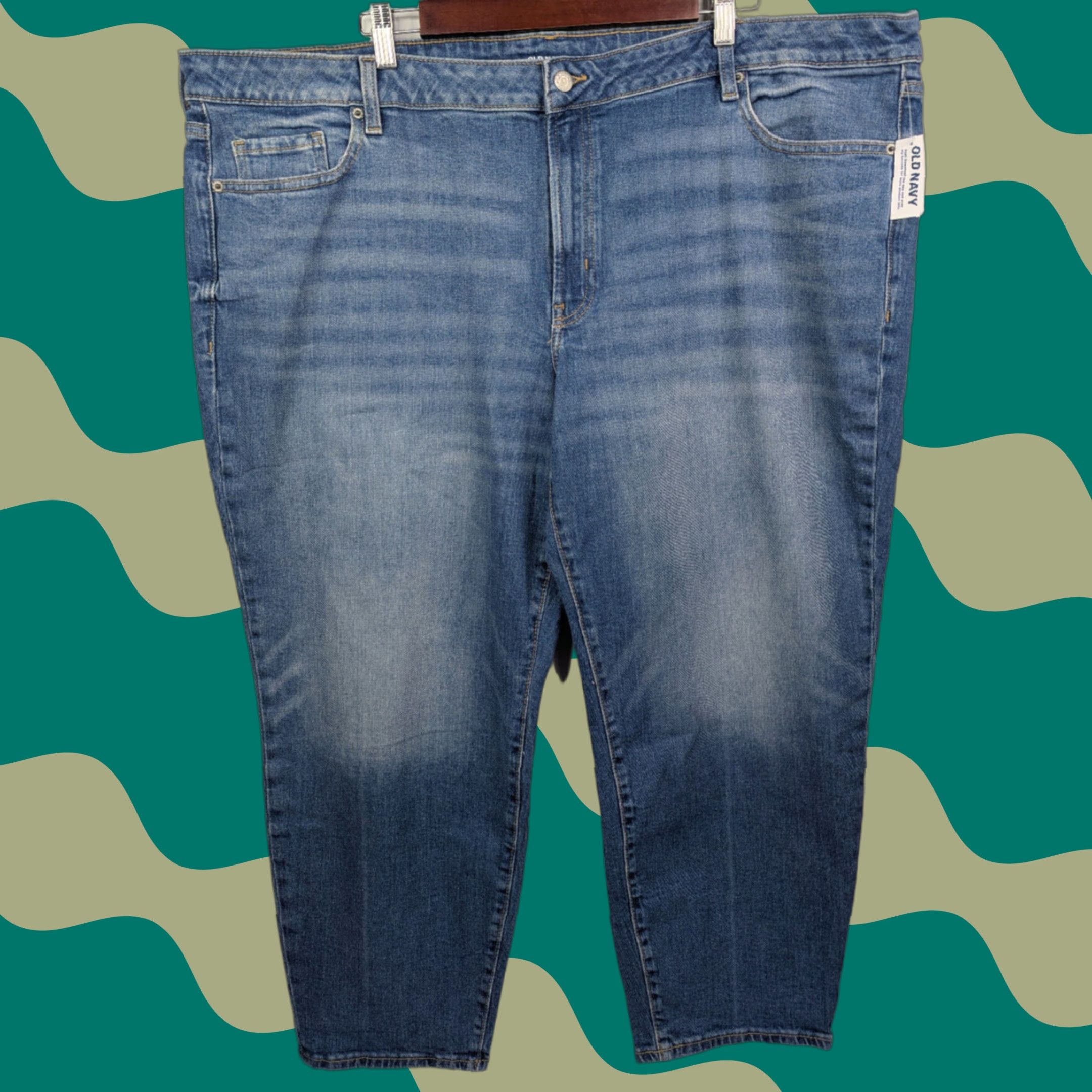 Old Navy Old Navy Jeans Womens 24 OG Straight Blue Mid Rise Ankle 99% Cotton Stretch 1% Spandex/Elastane Regular Size 24 Men/Women? Size 42" / US 20 - 1 Thumbnail