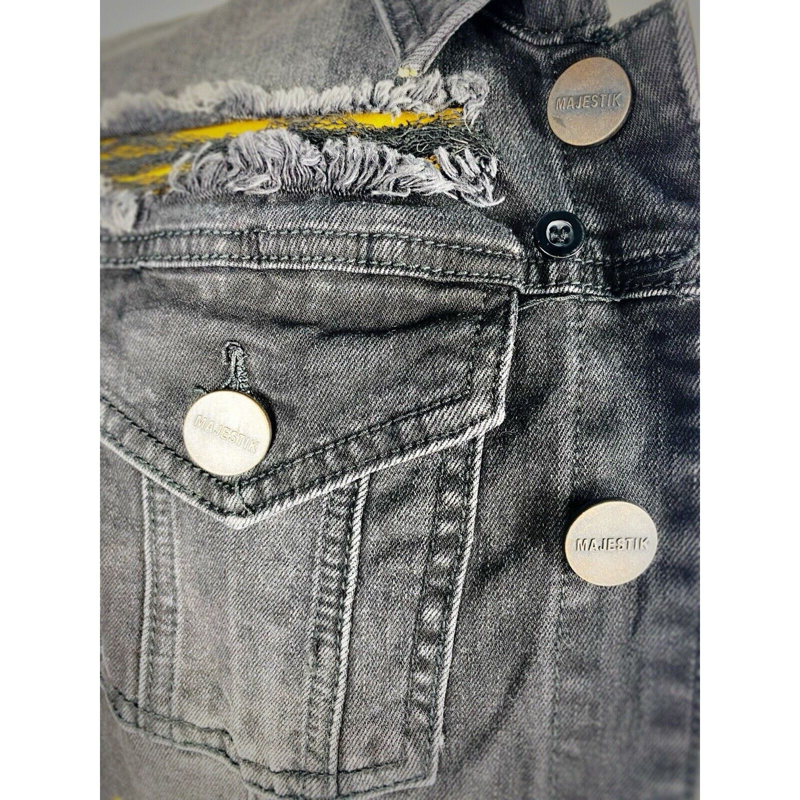 Other Majestik Distressed Rage of Rebellion Black Denim Jacket S Size US S / EU 44-46 / 1 - 3 Thumbnail