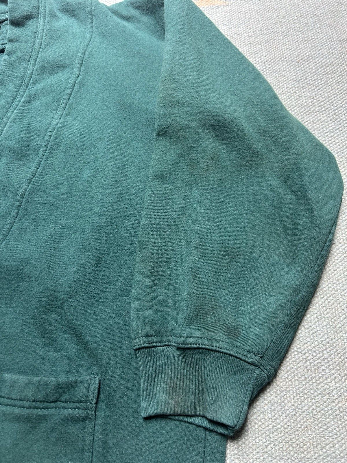 Vintage VTG 90s sweatshirt cardigan pro spirit blank forest green L Size L / US 10 / IT 46 - 4 Thumbnail