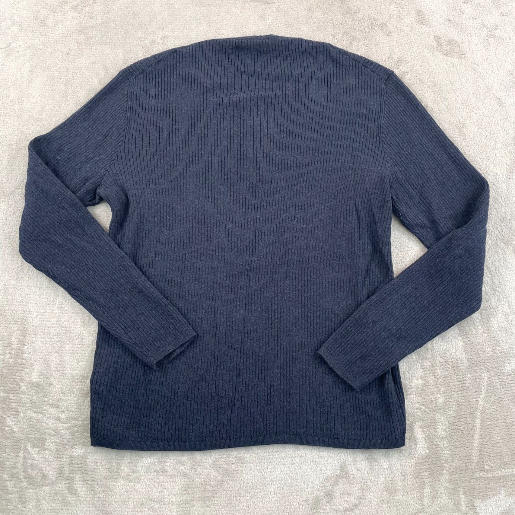 John Varvatos John Varvatos Henley Sweater Men L Navy Camel Hair Blend Ribbed USA Size L Blue Solid Vintage No Size US L / EU 52-54 / 3 - 3 Thumbnail
