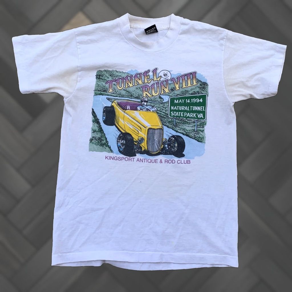 Vintage VINTAGE Tunnel Run 1994 White T-Shirt M Unisex Graphic Tee 50/50 Best Kingsport VA Historic Shirt Mens Womens Size US M / EU 48-50 / 2 - 1 Thumbnail