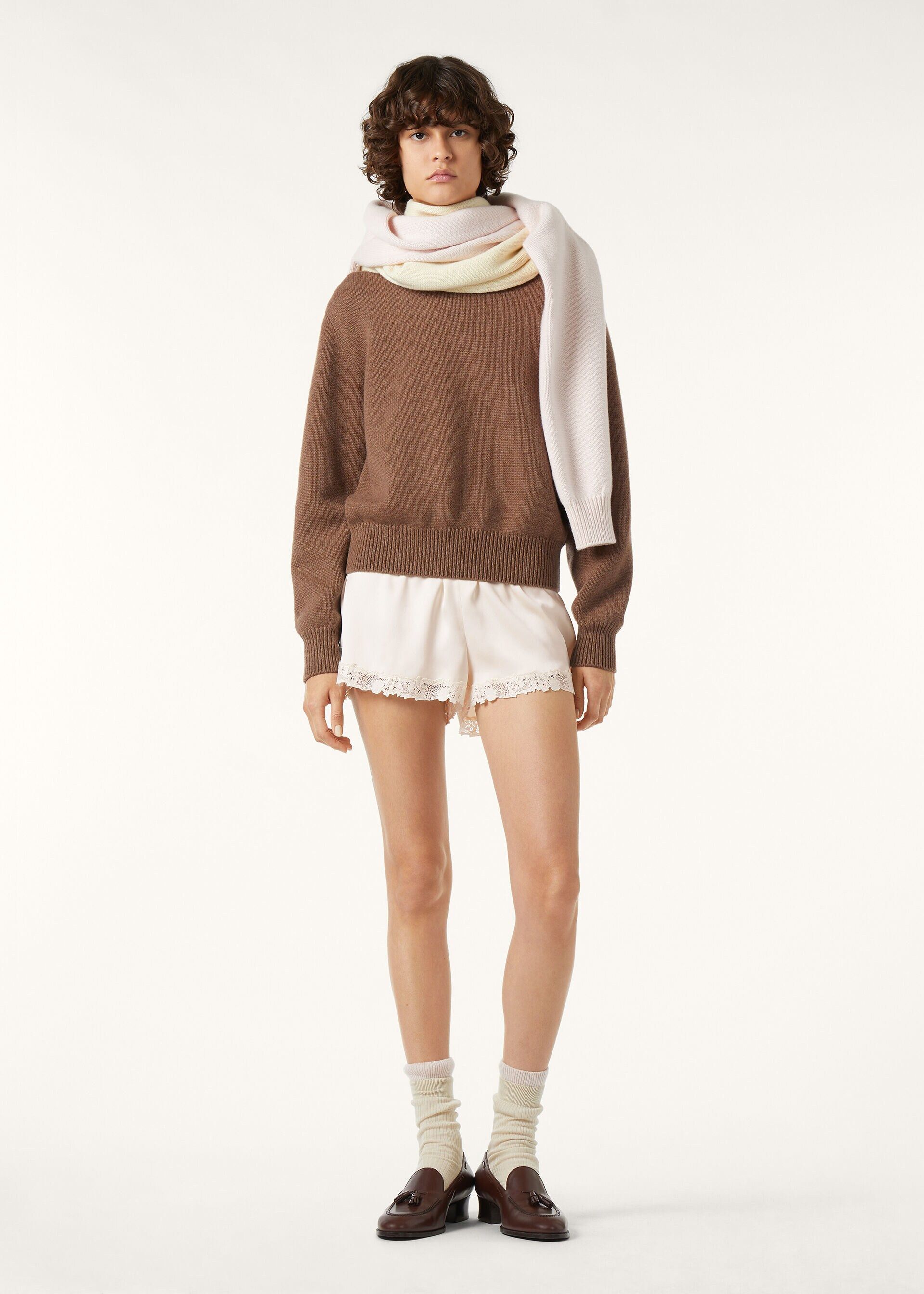 Loro Piana os11x0426 FAQ9314 Classic Crewneck Sweater Rustic Brown Mel Size L / US 10 / IT 46 - 2 Thumbnail