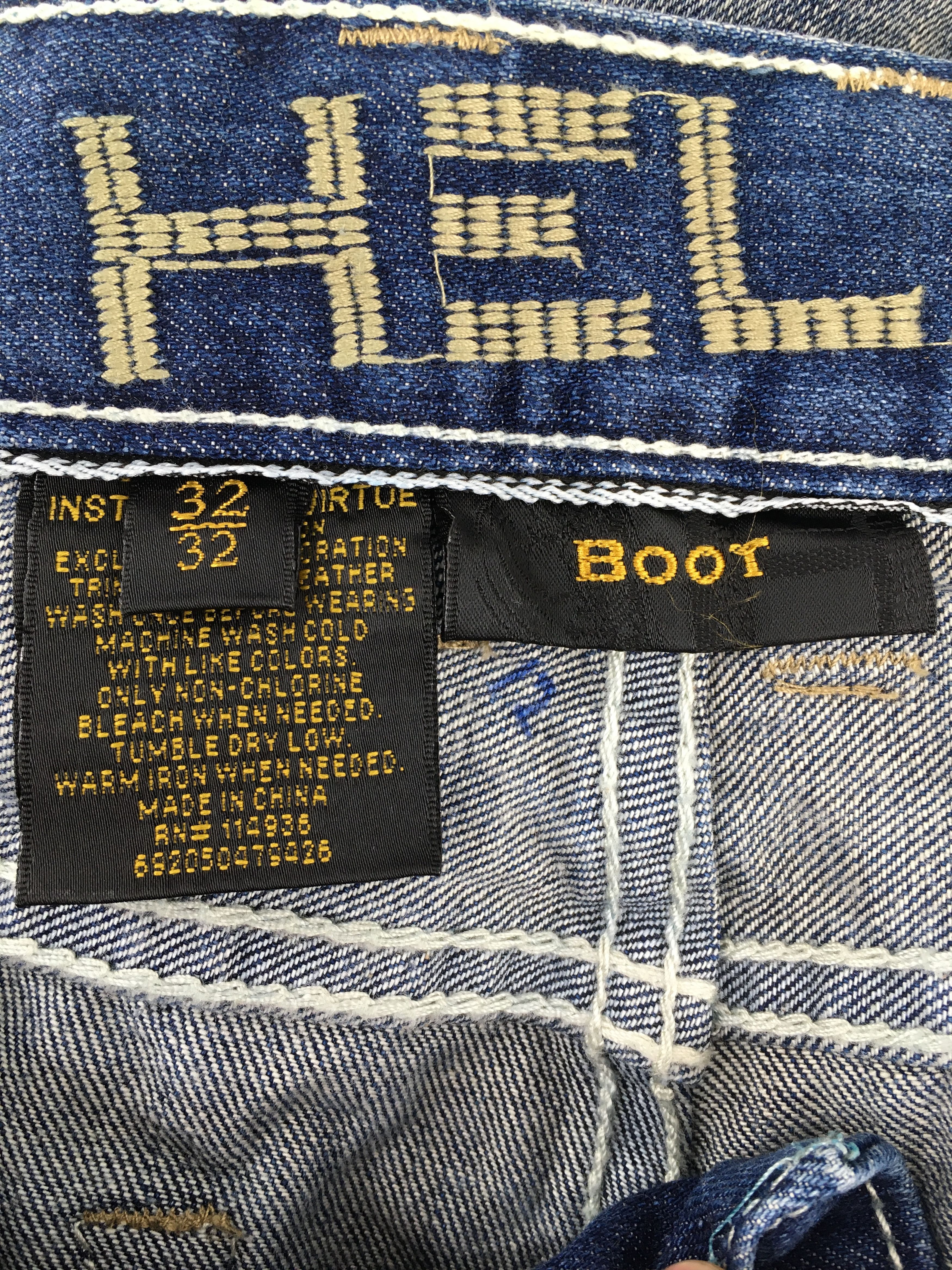 Helix Size 31x32 Vintage Y2K Helix Faded Flared Bootcut Jeans S208 Size US 31 - 12 Thumbnail