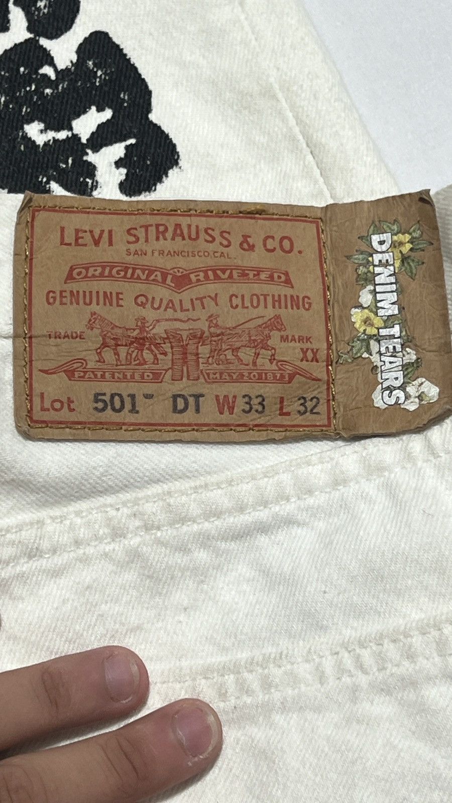 DENIM TEARS Denim Tears White Jeans Size US 33 - 8 Thumbnail