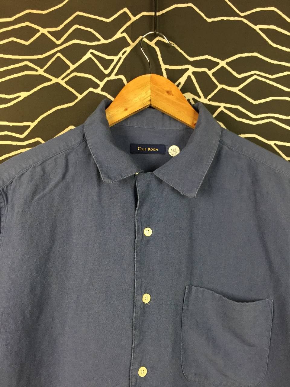Club Room Club Room Medium Blue Linen Rayon Blend Camp Shirt Size US M / EU 48-50 / 2 - 3 Thumbnail