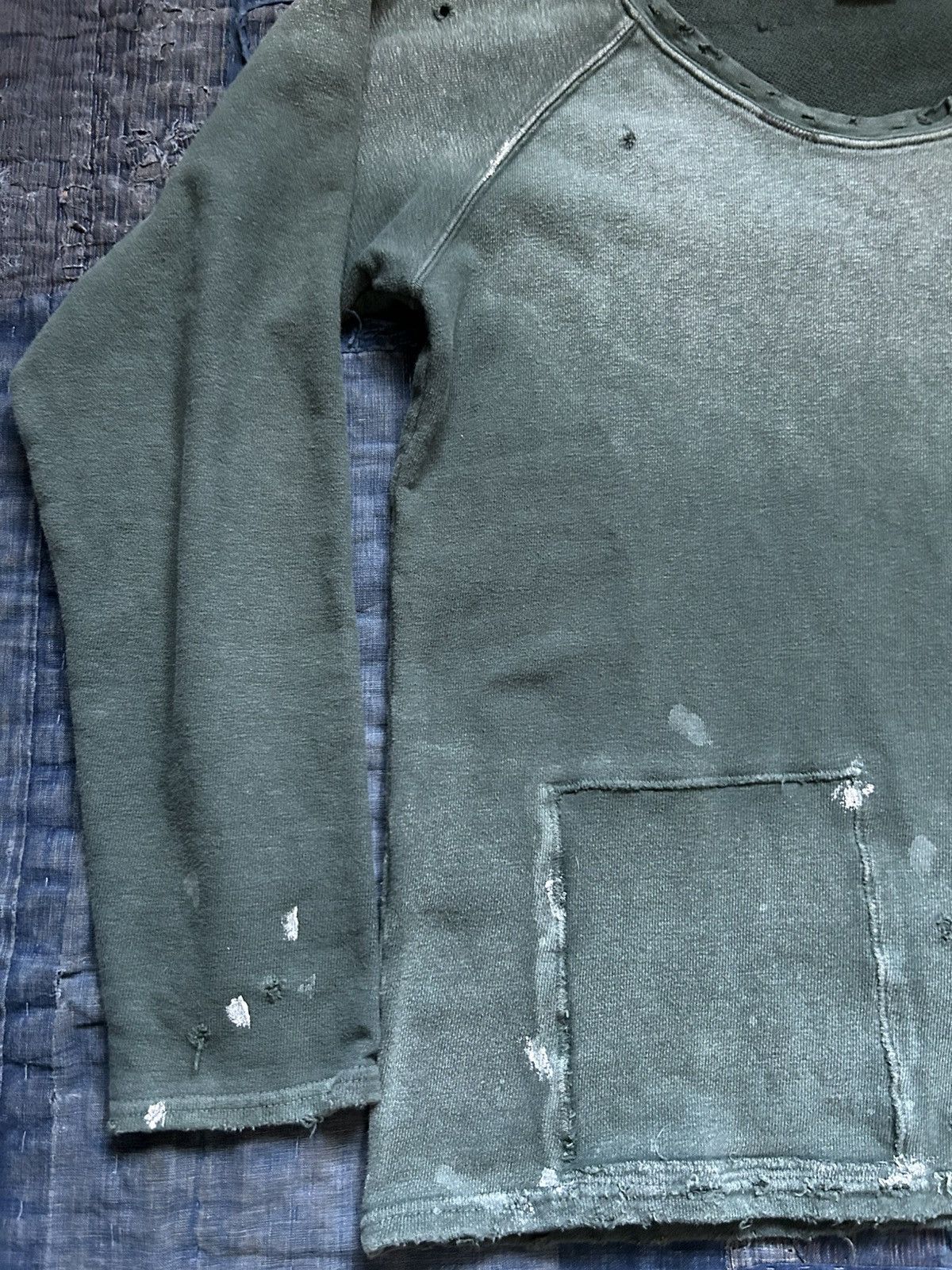 Kapital Kapital u neck damaged painted sweater Size US L / EU 52-54 / 3 - 5 Thumbnail