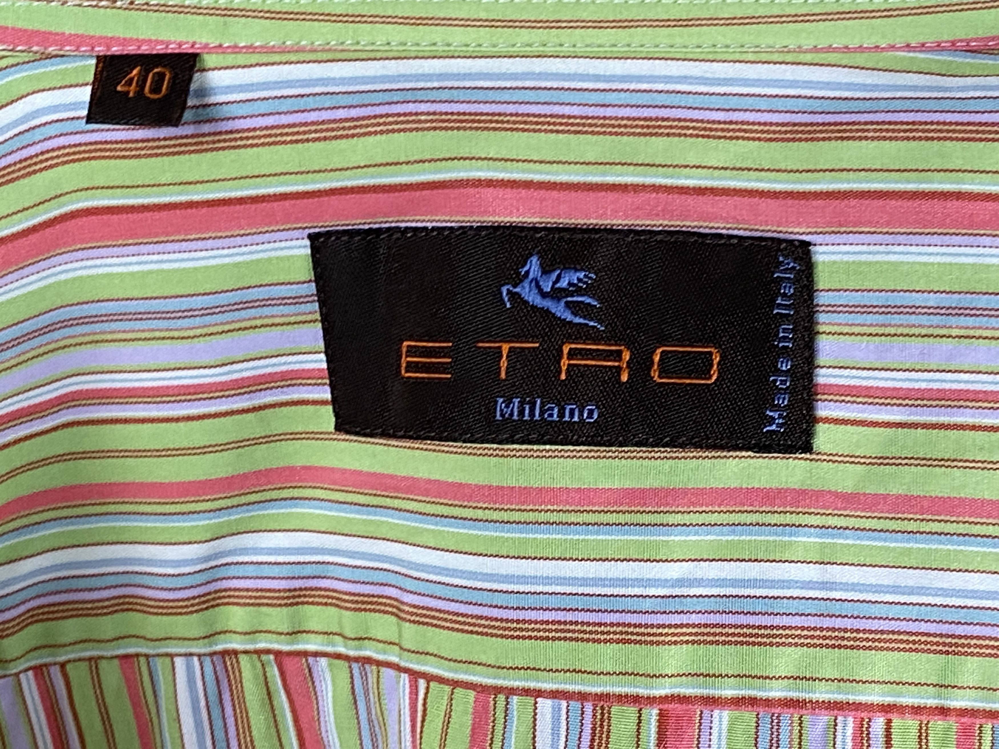 Etro Etro Vintage Men's Spriped Shirt - M Size US M / EU 48-50 / 2 - 5 Thumbnail