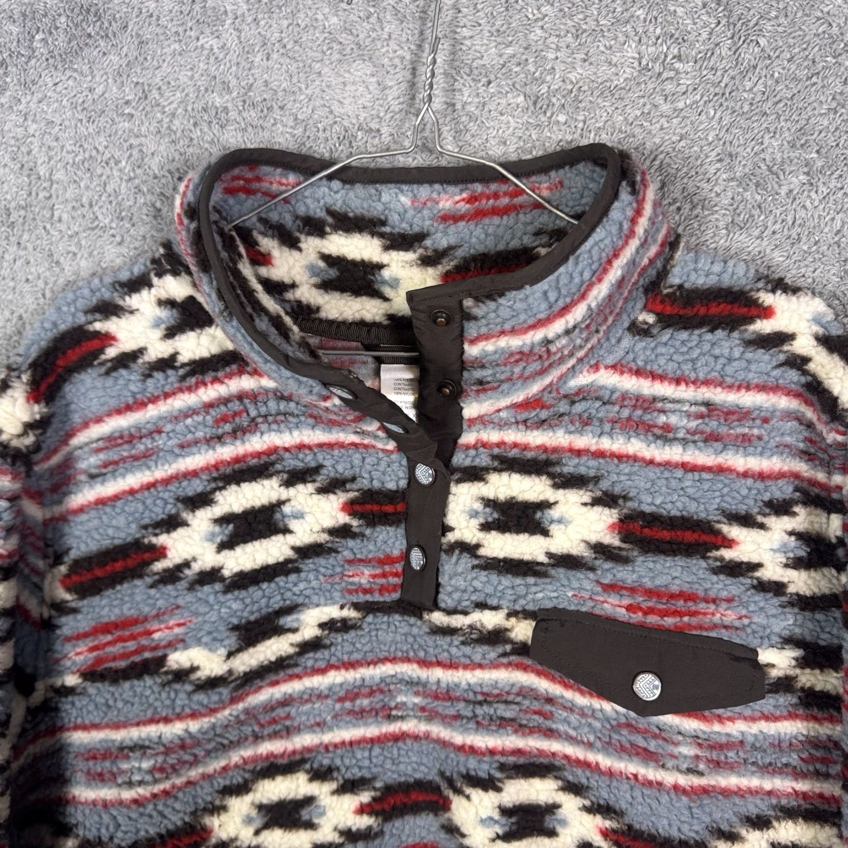 Vintage Cinch Jacket Womens 2XL Polar Fleece Aztec Snap T Pullover Western Jacket Shirt (Geometric) Mens? Size XXL / US 16-18 / IT 52-54 - 4 Thumbnail