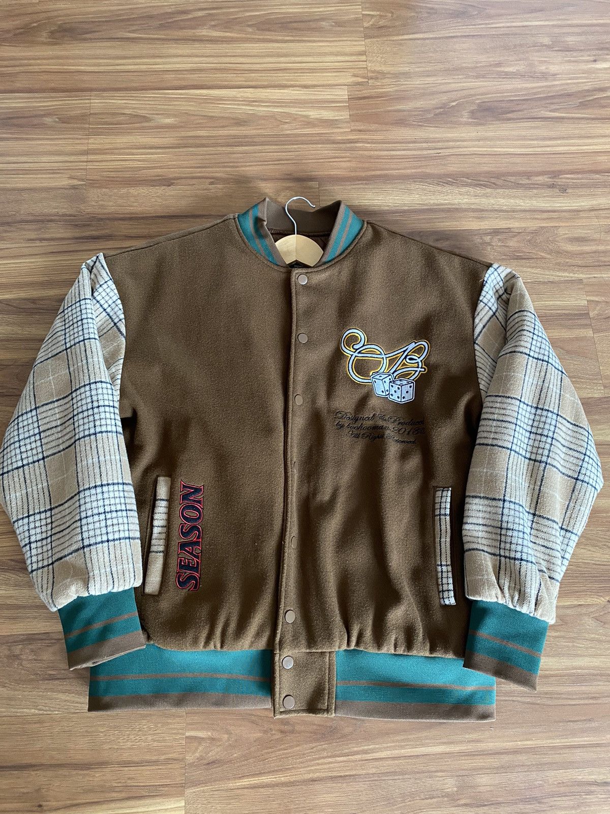 image of Vintage Varsity Jacket in Brown, Men's (Size Small)