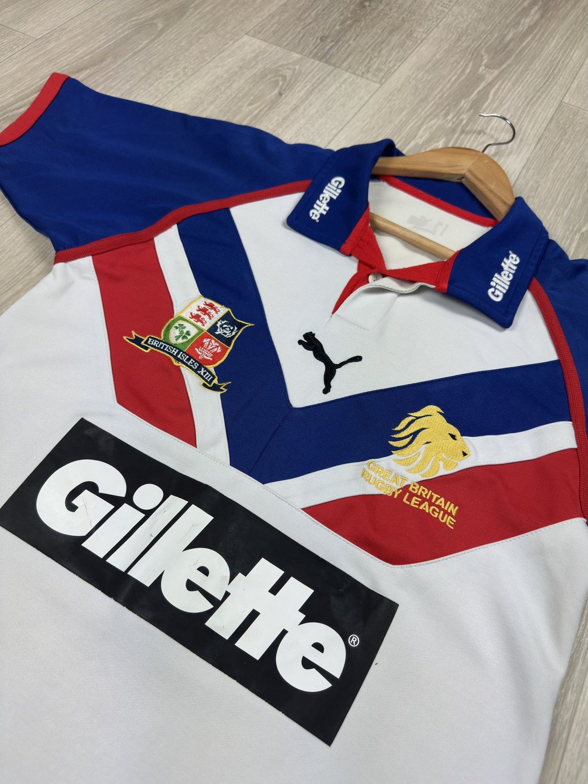 Puma Vintage Puma Great Britain Lions Rugby League Shirt 2005/06 Size US S / EU 44-46 / 1 - 5 Thumbnail