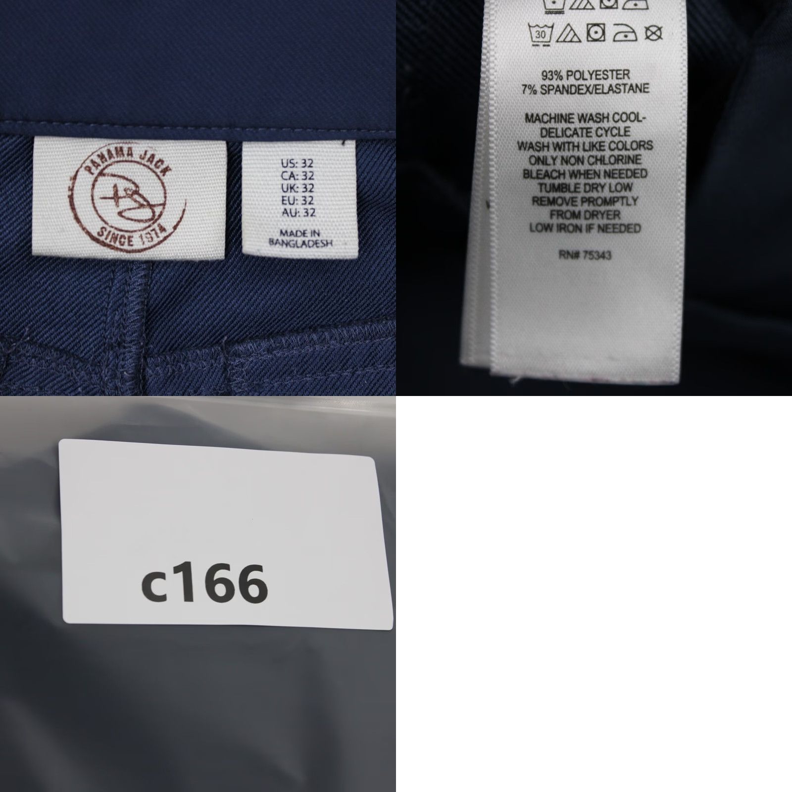 Panama Jack Panama Jack Pants Mens 32 Blue 5-Pocket Polyester Stretch Inseam 30" Chino, Regular Fit, Breathable, Casual, Travel, City, Preppy, Sports Size US 32 / EU 48 - 9 Thumbnail