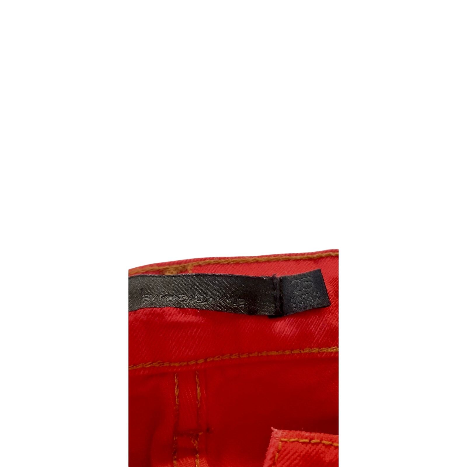 Kendall And Kylie Kendall + Kylie Red Jeans | Size XS | Very Good Condition Size 25" / US 0 / IT 36 - 8 Thumbnail