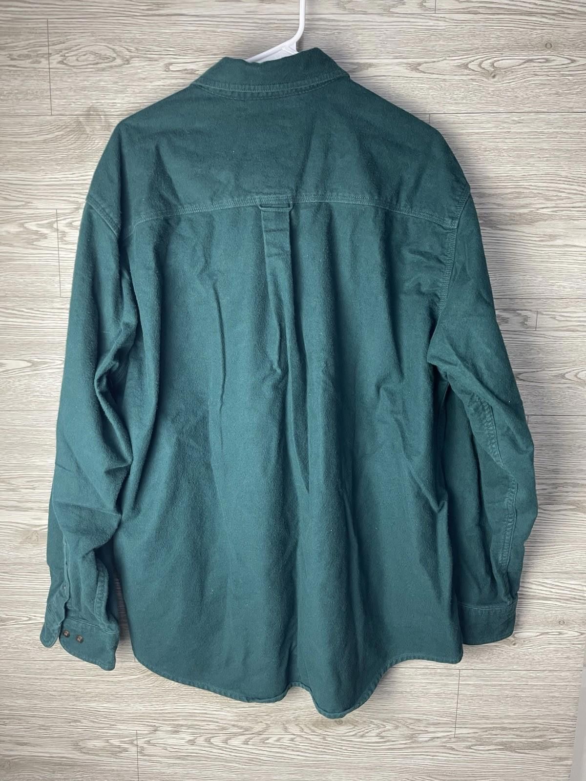 Woolrich Woolen Mills Woolrich Shirt Mens XL Green Sportsman Chamois Long Sleeve Size US XL / EU 56 / 4 - 2 Thumbnail