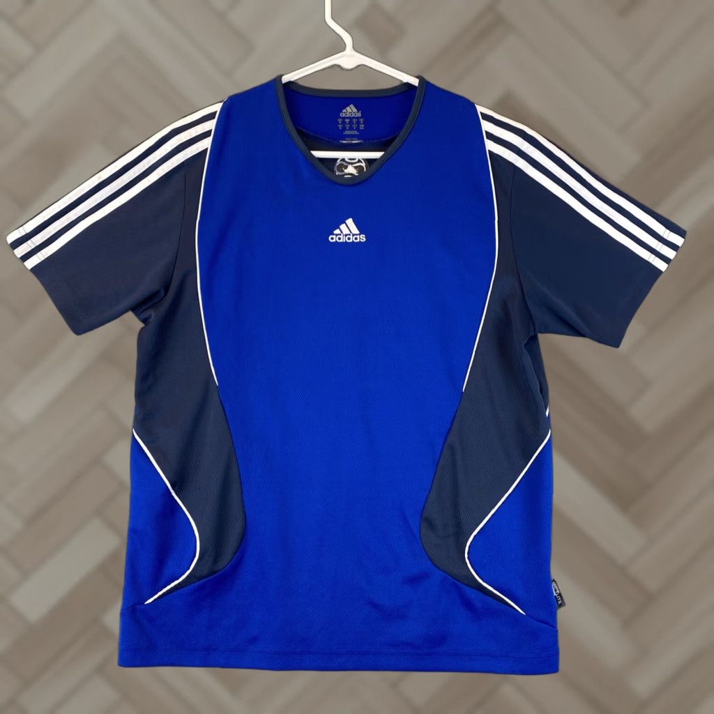 Adidas Adidas Climacool Shirt Men’s M Activewear Blue Short Sleeve Soccer Tee 74-30 (Brand Adidas) Size US M / EU 48-50 / 2 - 1 Thumbnail