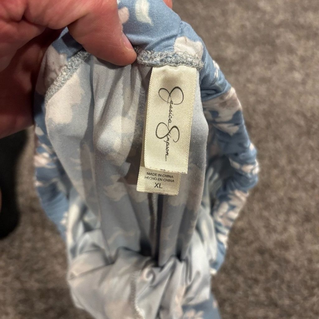 Jessica Simpson Jessica Simpson Sky Blue Floral Pants Size 36" / US 14 / IT 50 - 3 Thumbnail