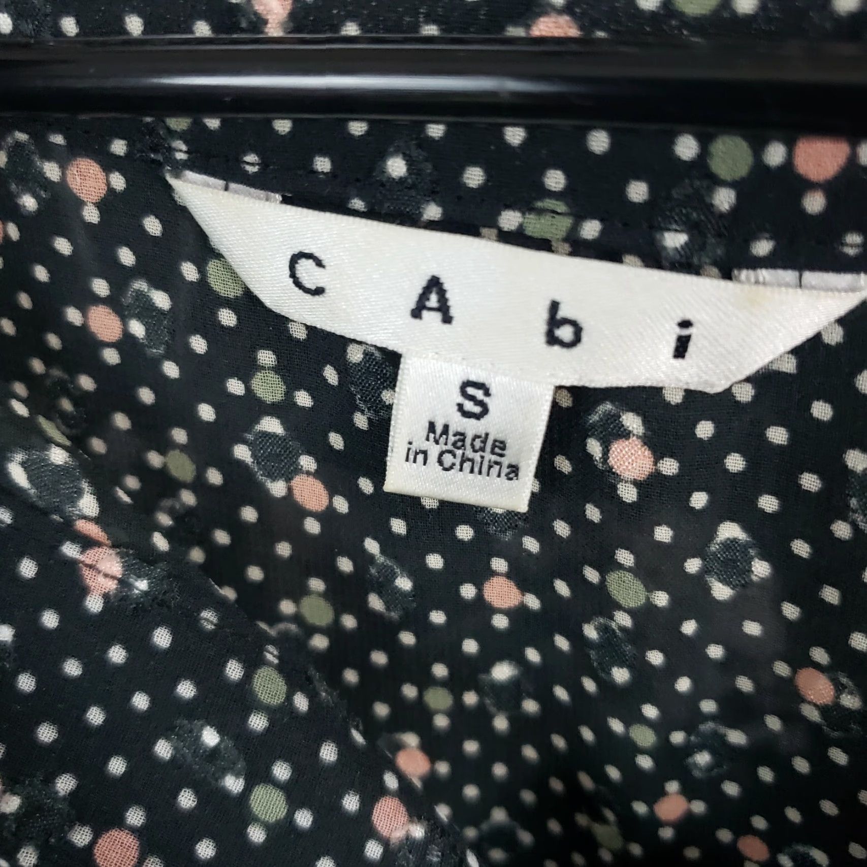 Vintage CAbi 239 Womens Swiss Dot Blouse Shirt Short Sleeve Black Small Popover Sheer Polyester Womens | SF Size S / US 4 / IT 40 - 5 Thumbnail