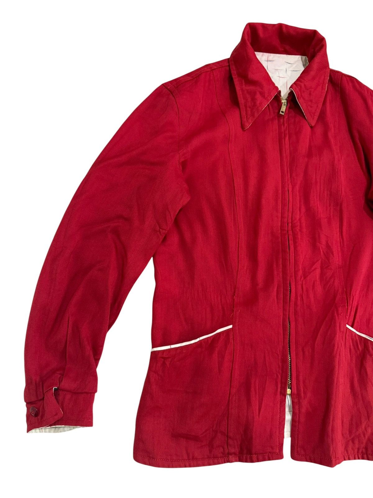 Vintage CONMAR ZIPPER REVERSIBLE RAYON JACKET WEATHER WISE RARE Size M / US 6-8 / IT 42-44 - 8 Thumbnail