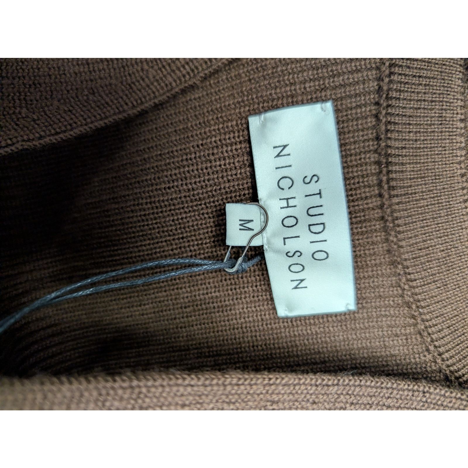 Studio Nicholson o1rshd1 Chesnut Knitwear 12GG Rib Zipped Vest Gilet in Brown Size US M / EU 48-50 / 2 - 17 Thumbnail