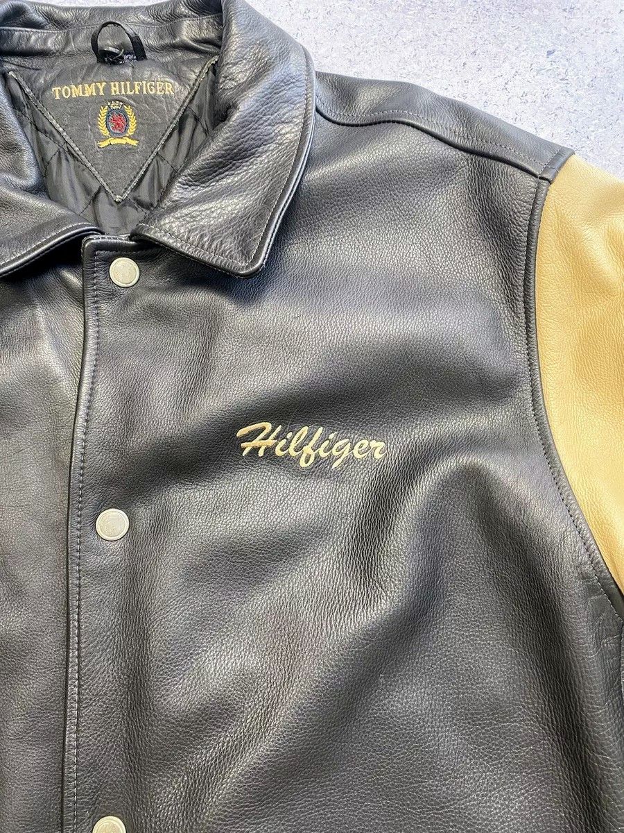 Tommy Hilfiger 🔥🔥 TOMMY HILFIGER Vintage Leather Jacket Rare Size US L / EU 52-54 / 3 - 6 Thumbnail