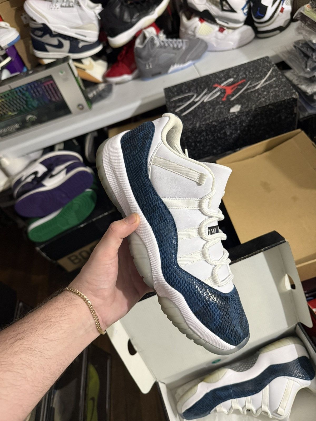Jordan Brand Jordan retro 11 low navy snakeskin sz 11.5 Size US 11.5 / EU 44-45 - 1 Thumbnail