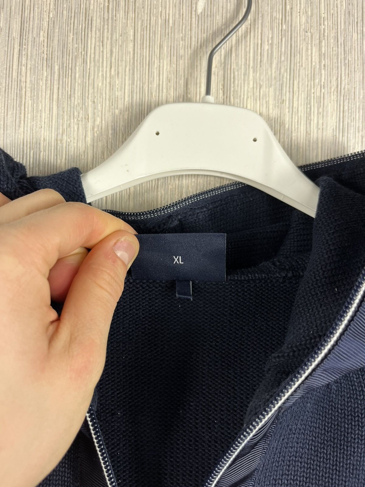 Armani × Giorgio Armani Giorgio Armani jeans knit full zip hoodie sweater cardigan Size US L / EU 52-54 / 3 - 16 Thumbnail