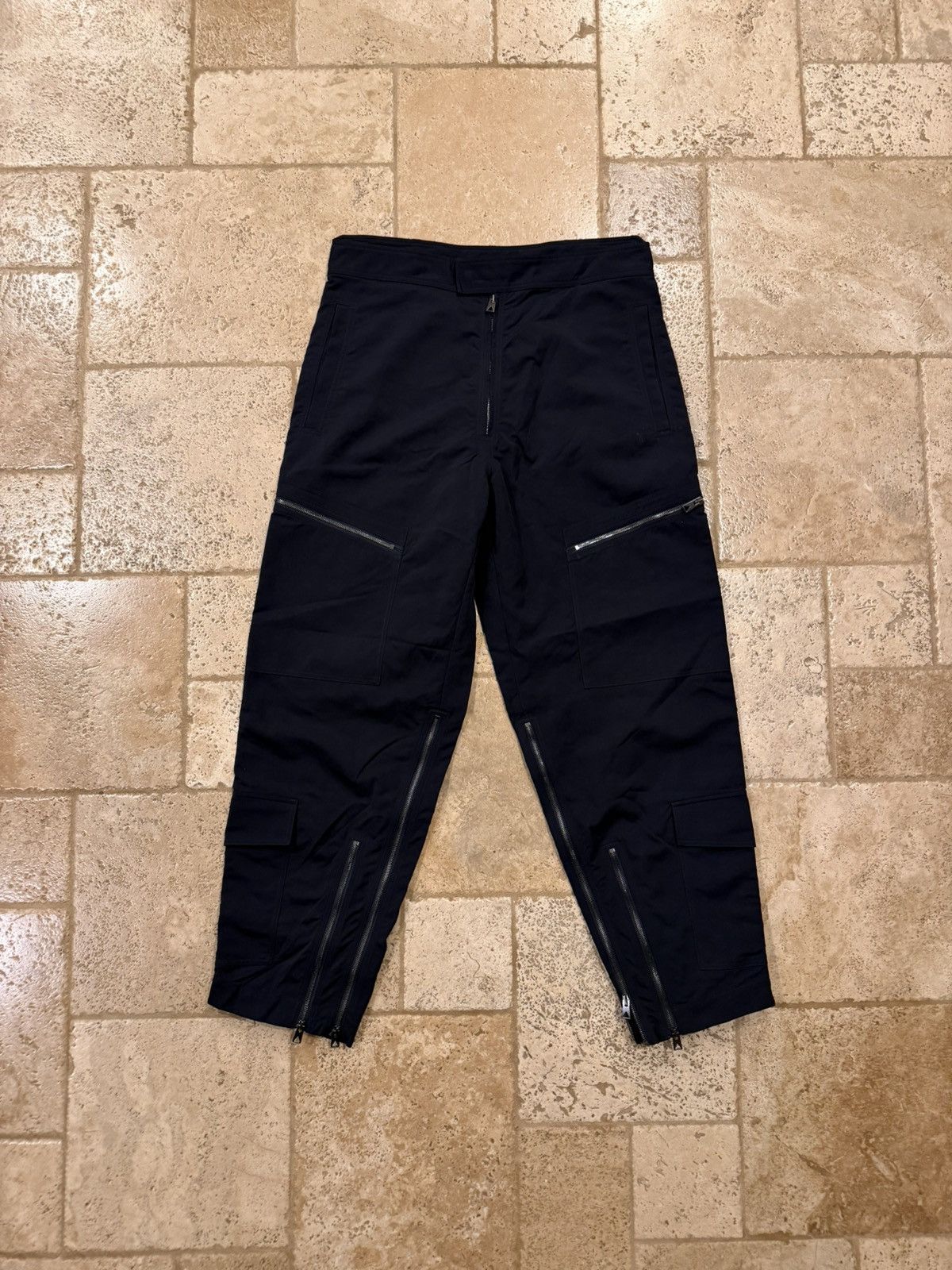 Bottega Veneta Bottega Veneta Tricot Multi Zip Cuff Cargo Black Nylon Pants Size US 34 / EU 50 - 13 Thumbnail