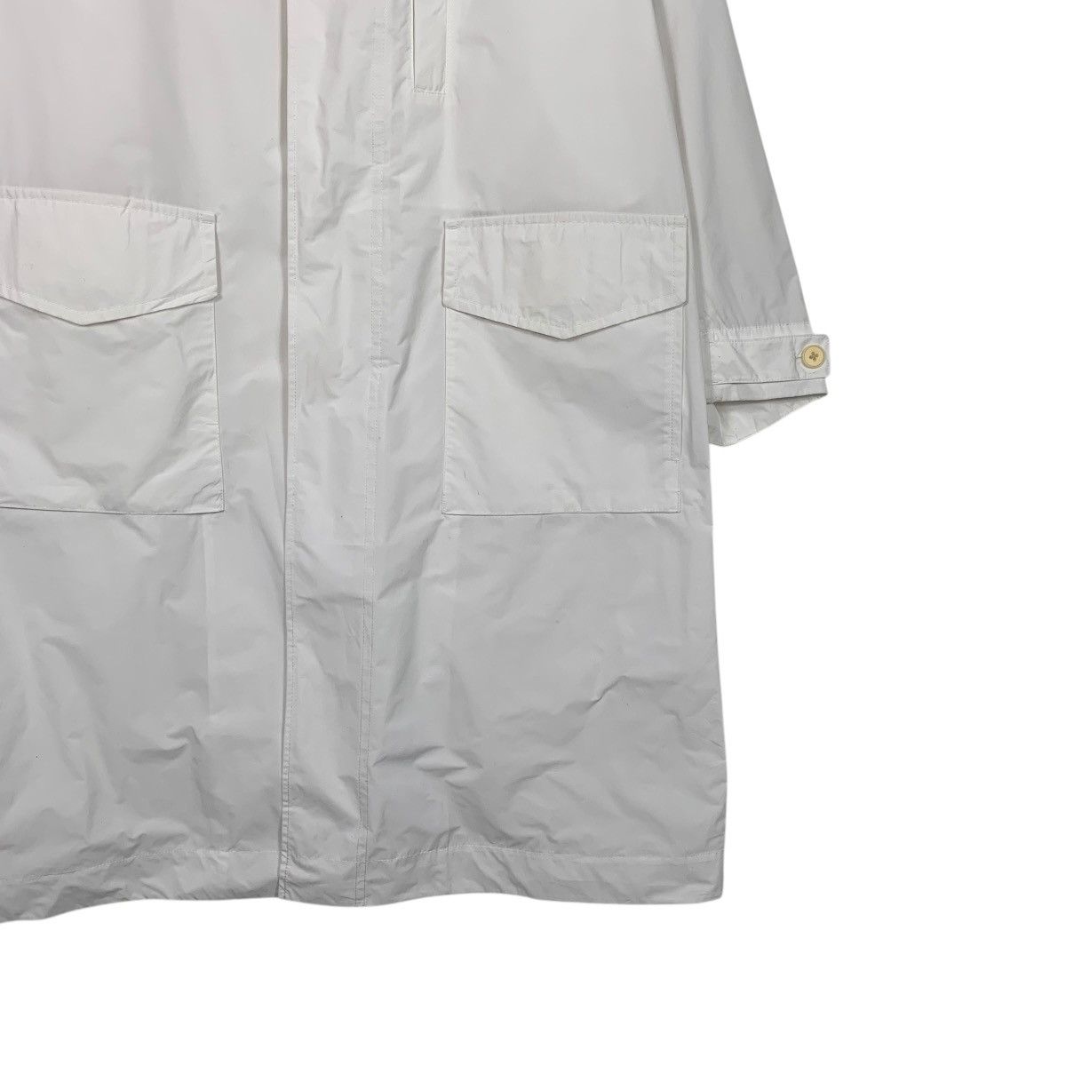 Jil Sander × Uniqlo Uniqlo Jil Sander Pure White Hooded Overcoat Size US L / EU 52-54 / 3 - 5 Thumbnail